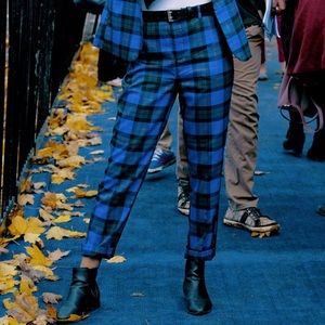 Punk aesthetic Simons twik tartan print pants